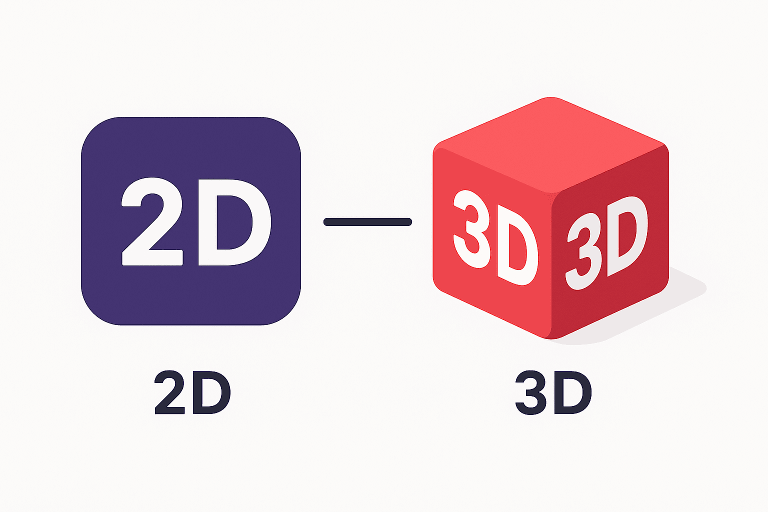 2d-vs-3d-saudi3d الفرق بين التصميم ثنائي الأبعاد (2D) وثلاثي الأبعاد (3D)